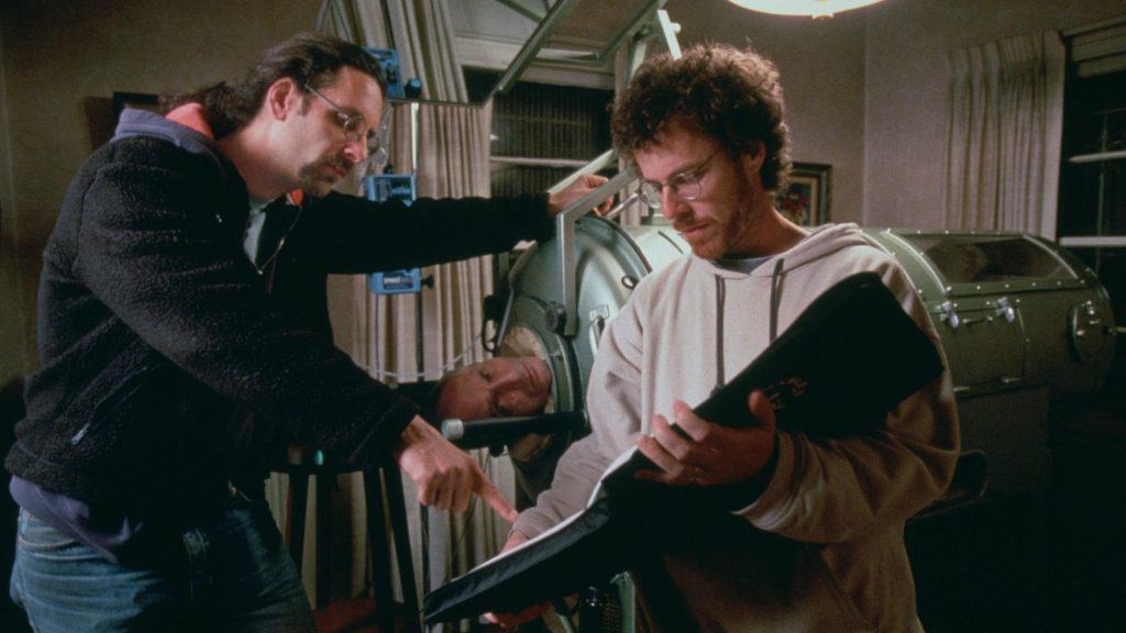 Irmãos Coen no set de The Big Lebowski (1998)