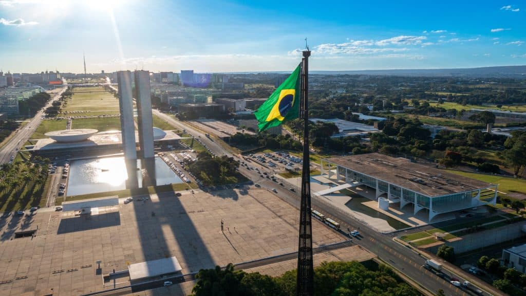 Visão aérea do Planalto em Brasília