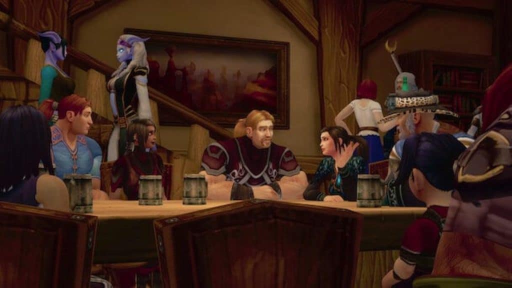 Imagem de Ibelin no World of Warcraft com seus amigos