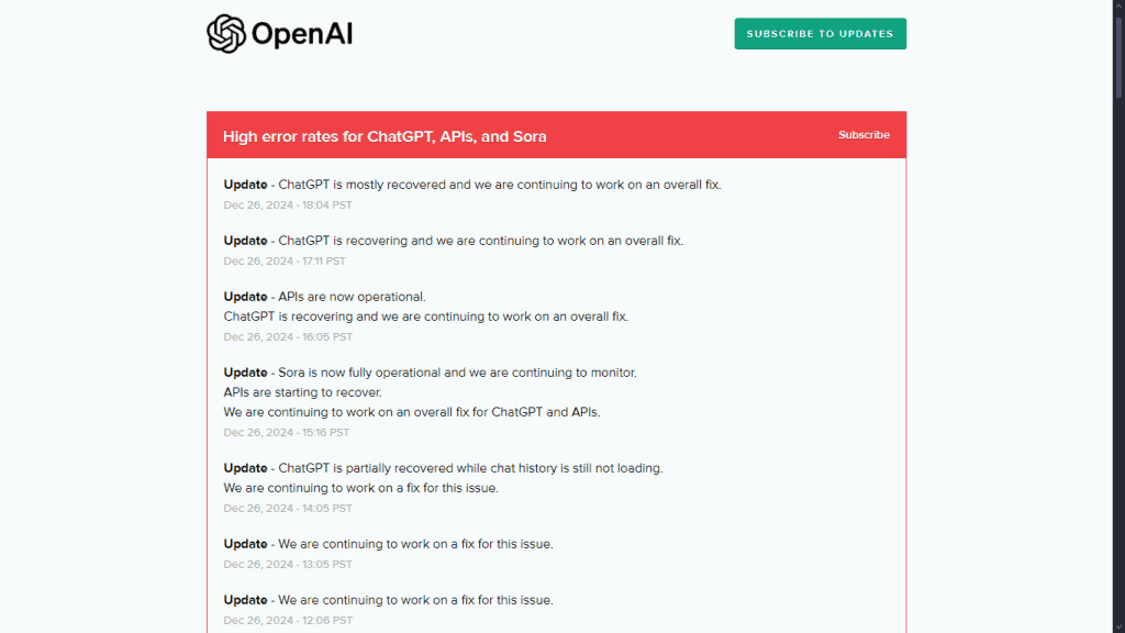 openai status