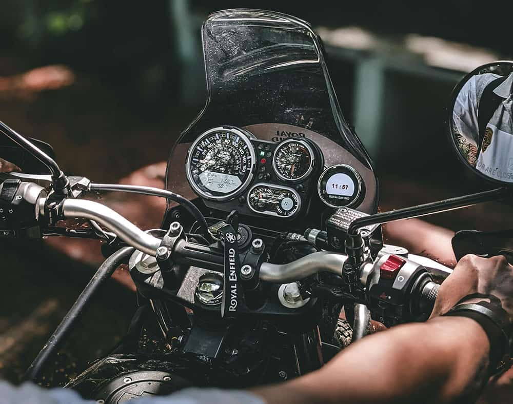 Velocímetro de giro da moto