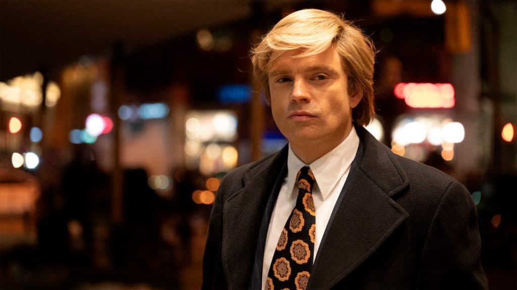 Sebastian Stan no papel de Donald Trump em O Aprendiz, um dos lançamentos de filmes da semana