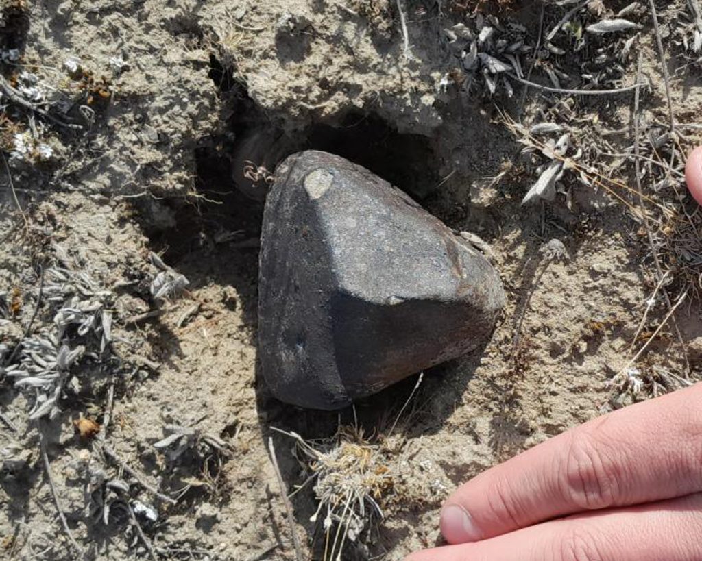 Meteorito em close