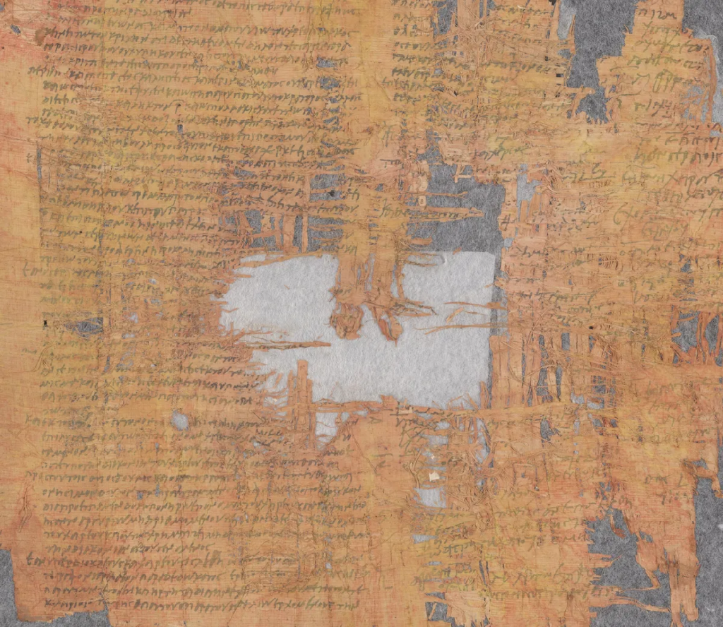 Papiro encontrado em Israel, relatando um julgamento romano