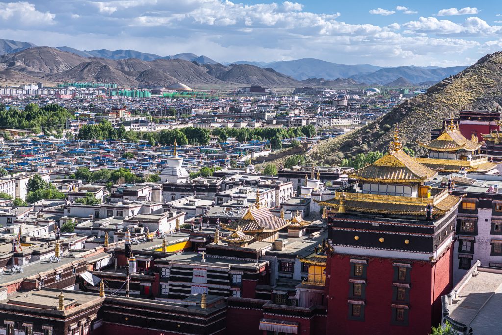 Vista panorâmica de Shigatse