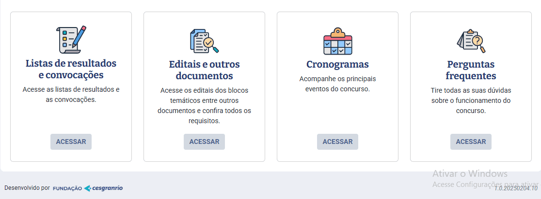 Passo 2 para ver o resultado do CNU