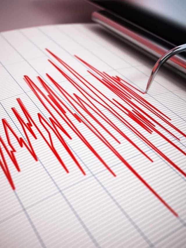 Seismograph,Data,Of,A,Large,Earthquake.,Seismic,Waves,On,The