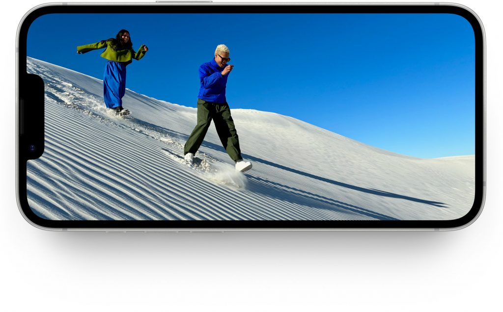 iPhone 16E na horizontal exibindo um vídeo