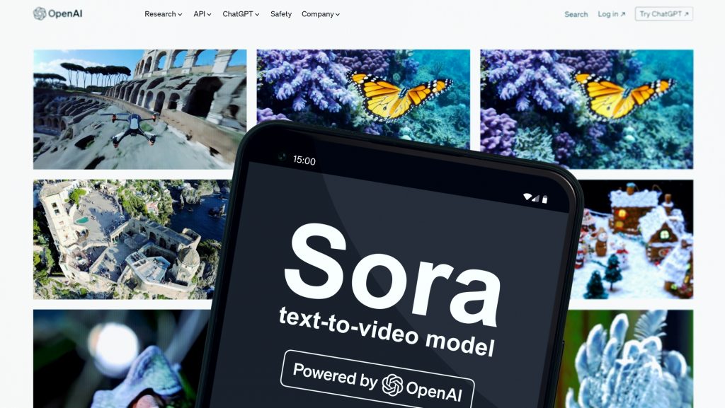 OpenAI Sora - modelo de texto para vídeo de inteligência artificial generativa