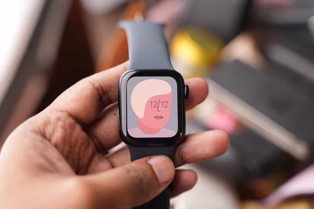 Detalhe do smartwatch Apple