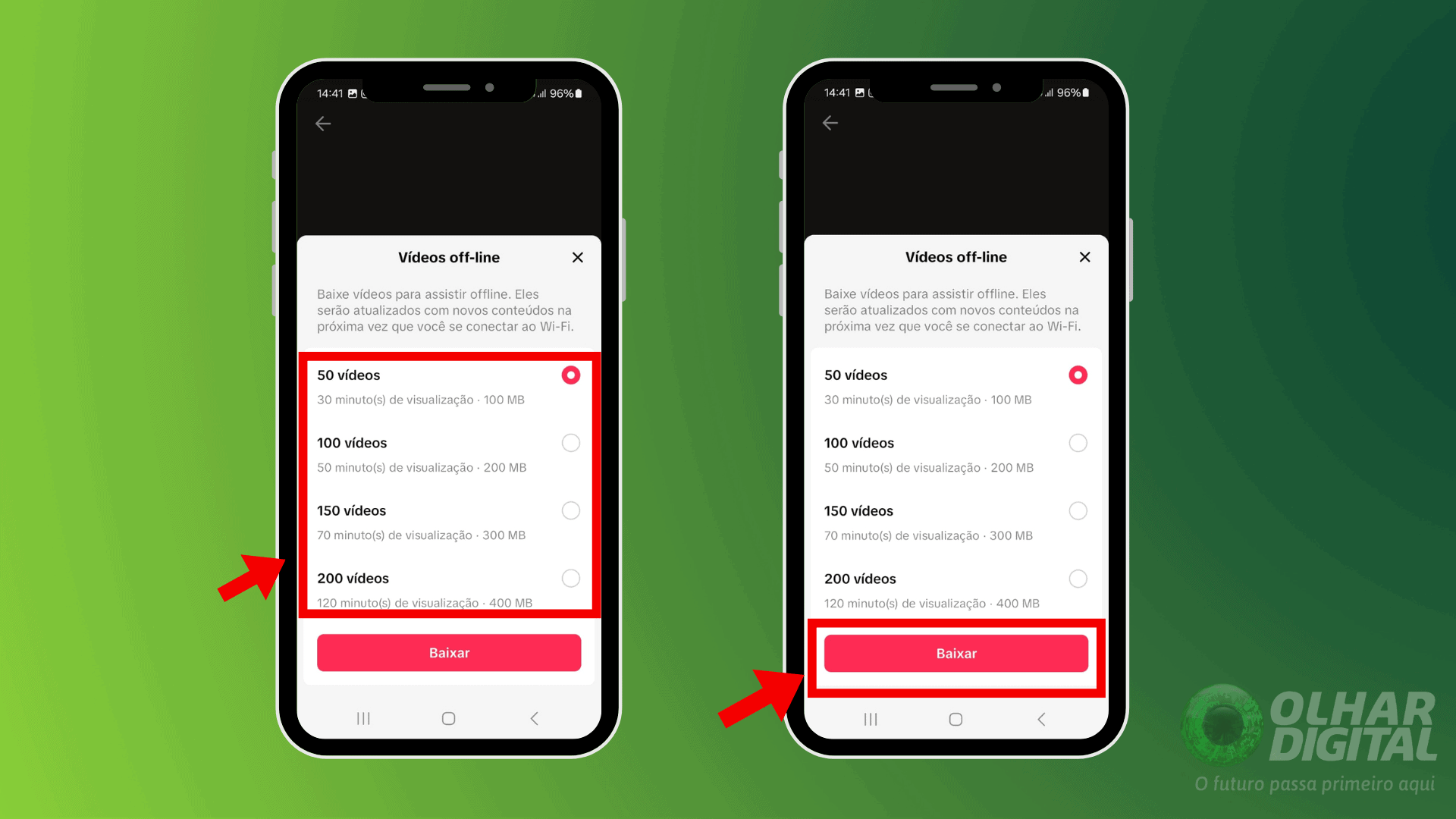 Passo 3 para baixar vídeos para assisti-los offline depois no TikTok