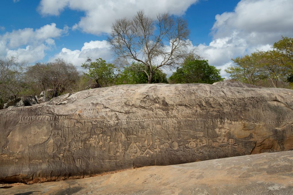 Pedra do Ingá de frente