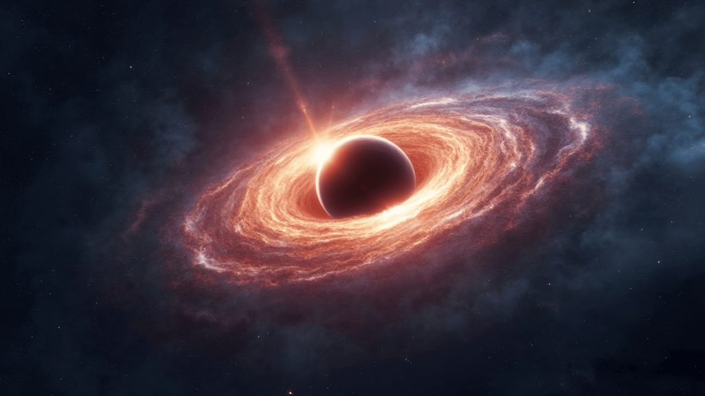 Radiação vinda de um buraco negro supermassivo