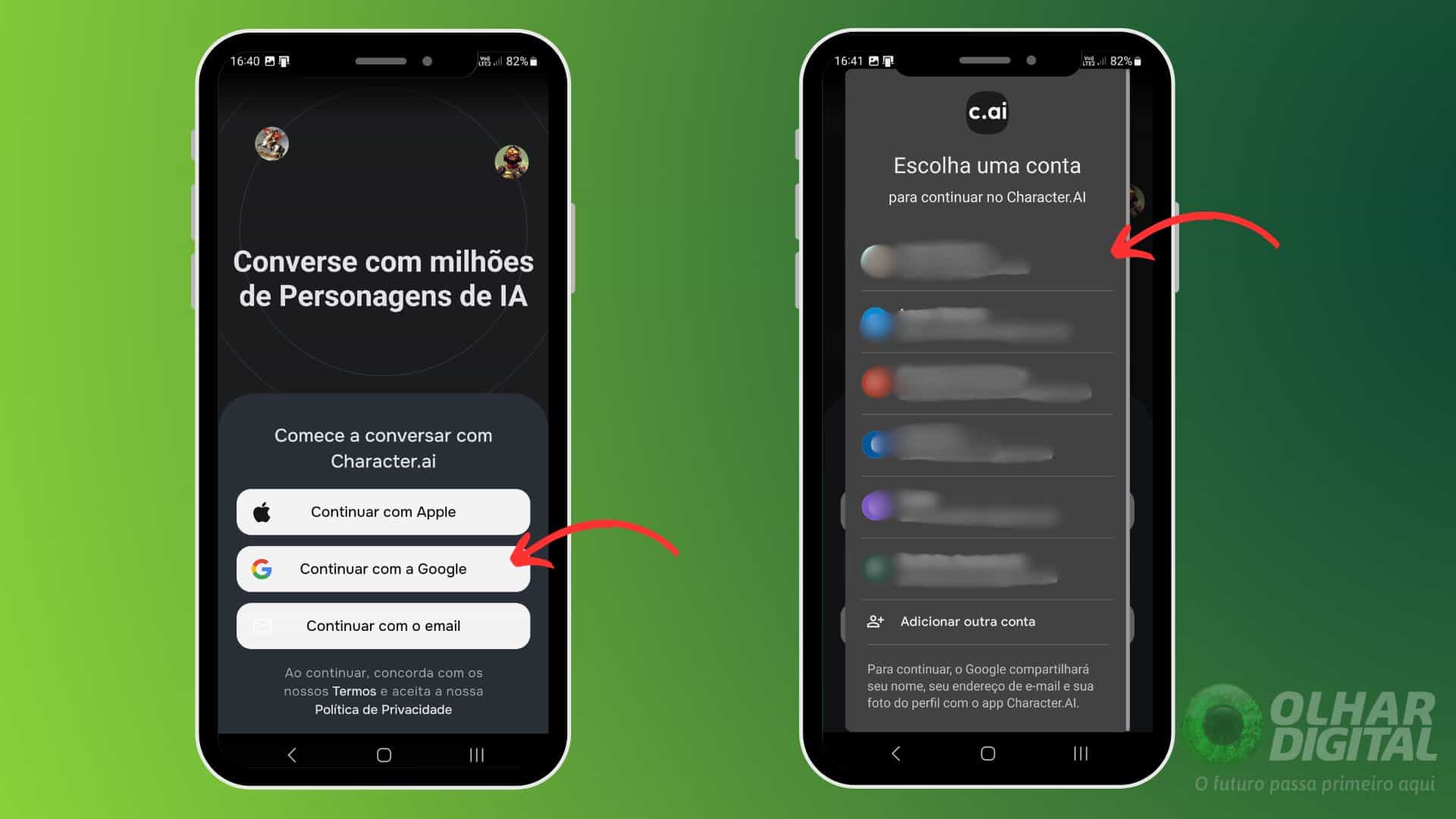 Como usar Character Ai - Passo 2