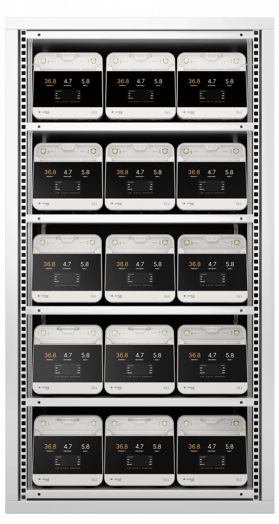 Um rack com vários CL1s