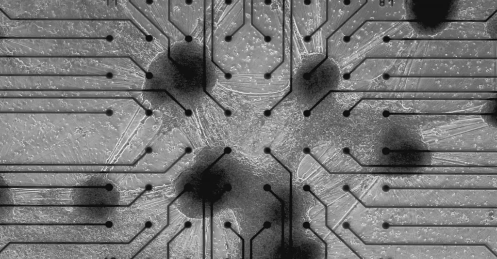Células cerebrais vivendo em um chip de silicone