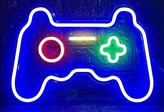 Letreiro gamer neon