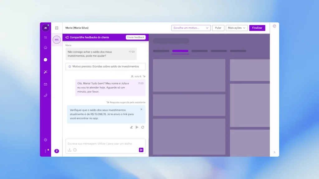 Exemplo de uso de IA por colaboradores do Nubank