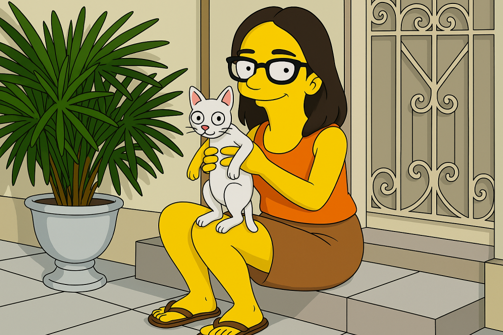 pessoa segurando um gato