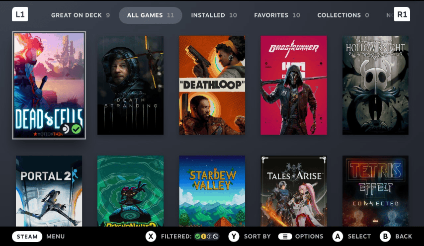 Site da Steam Deck