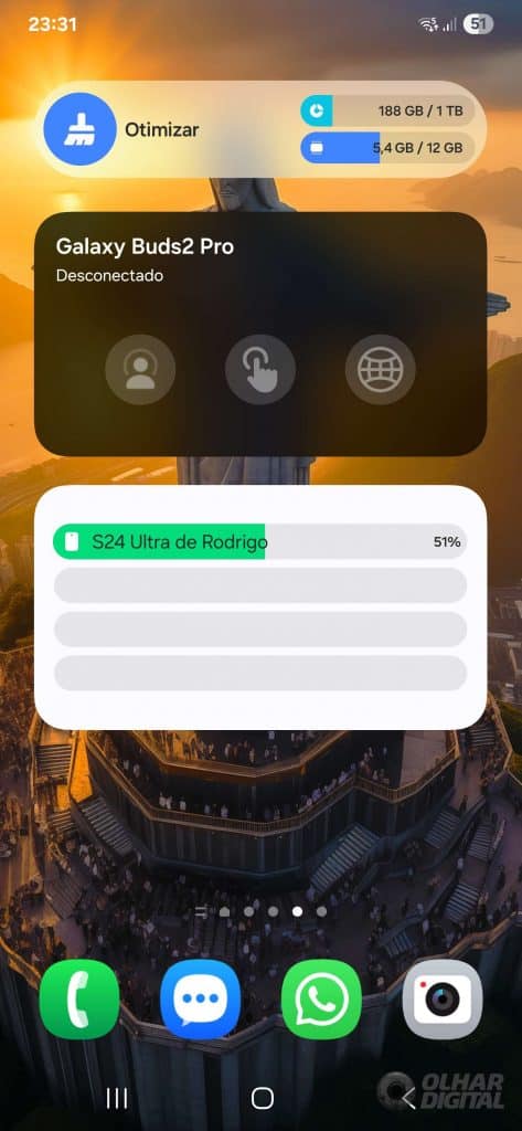 Widgets no One UI 7