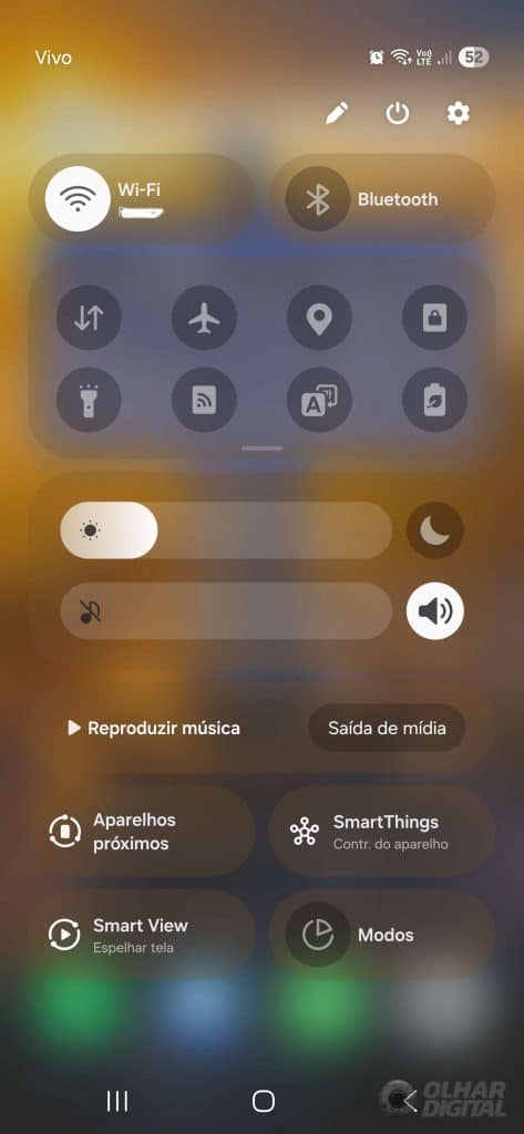 Barra de aplicativos do Android 15