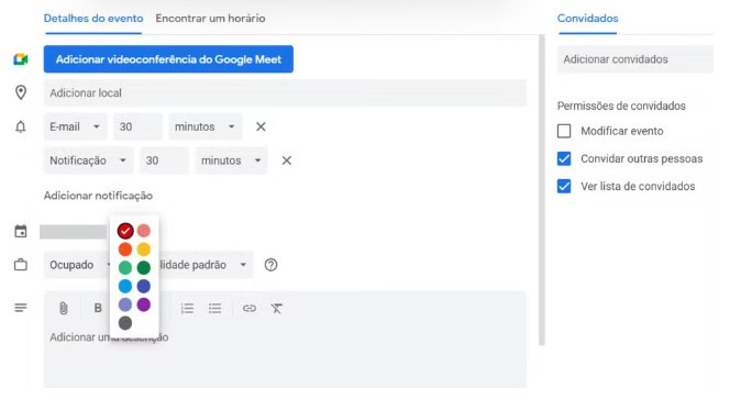 imagem do google calendar