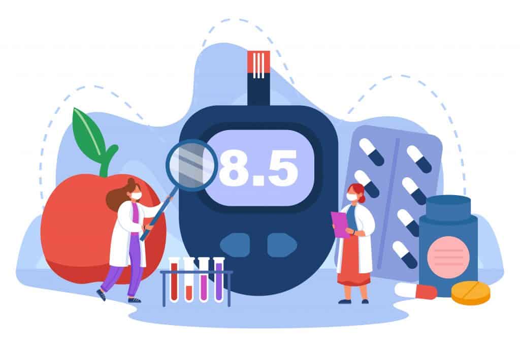 ilustração sobre o nível de glicemia