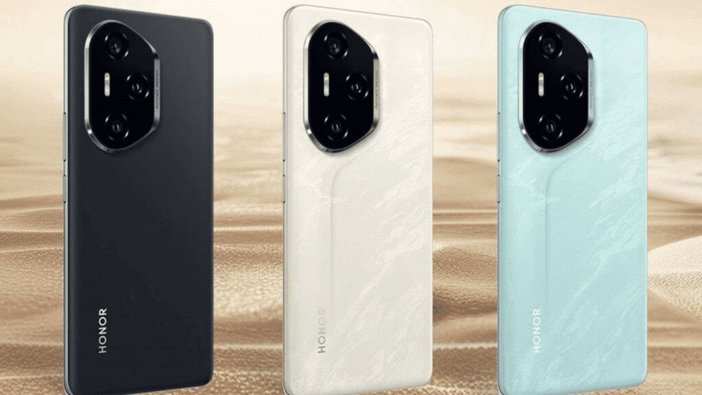 Montagem com modelos preto, bege e verde-água do smartphone Honor 400 Pro