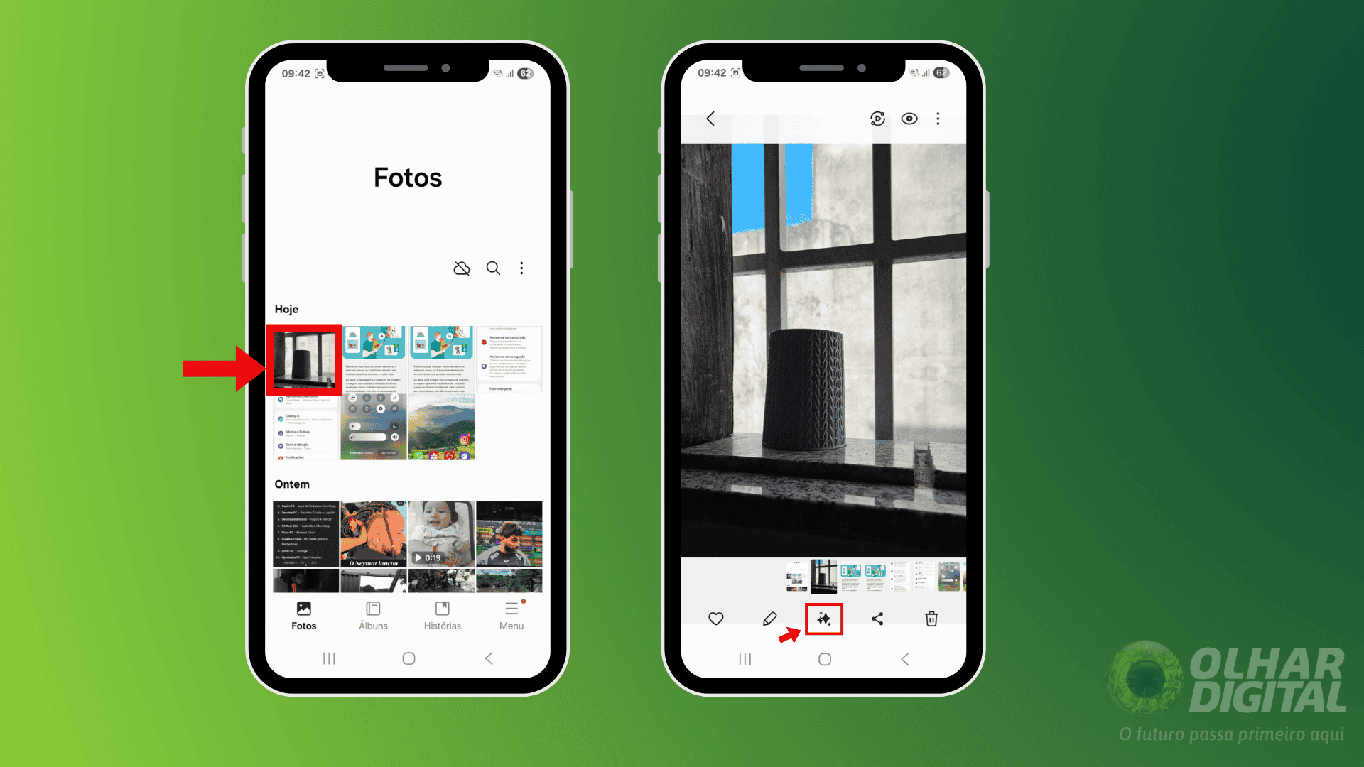 Passo 1 para usar a Edição generativa