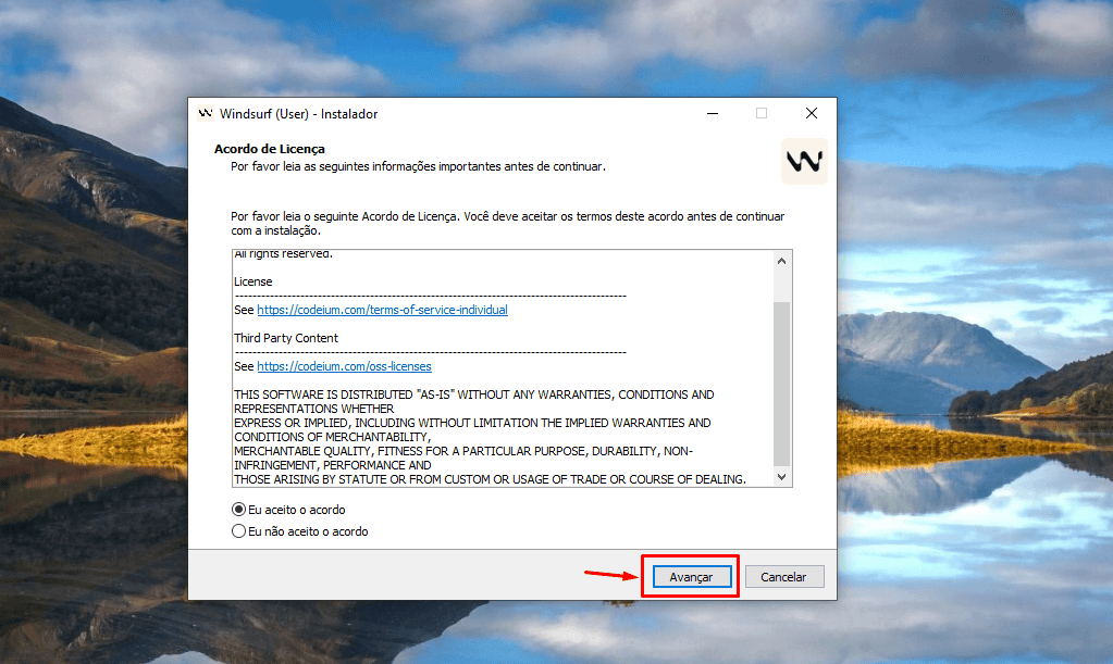 Terceiro passo para usar o Windsurf AI