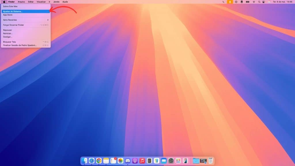 Como colocar papel de parede no Mac - Passo 1