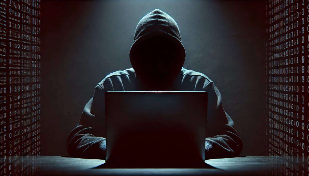 hacker em frente a um computador