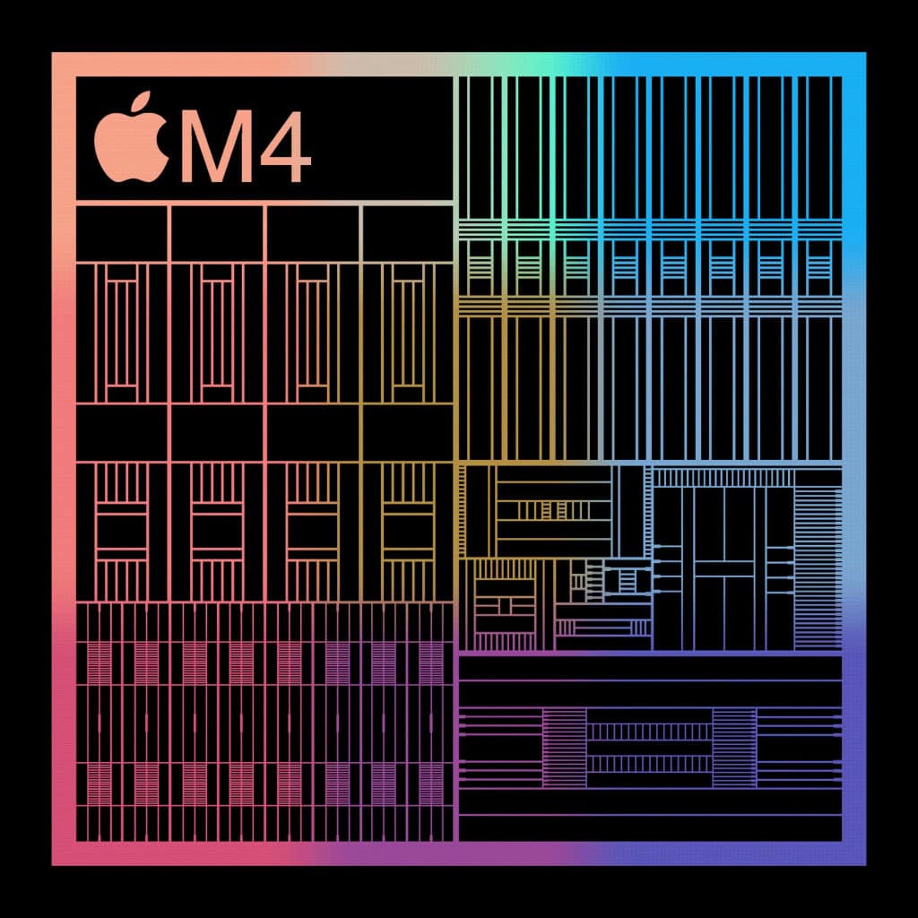Ilustração do chip Apple Silicon M4
