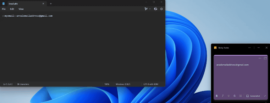 Usuário utilizando o AutoHotKey no PC Windows