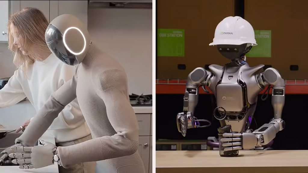 Robô com IA na Nvidia executando tarefas