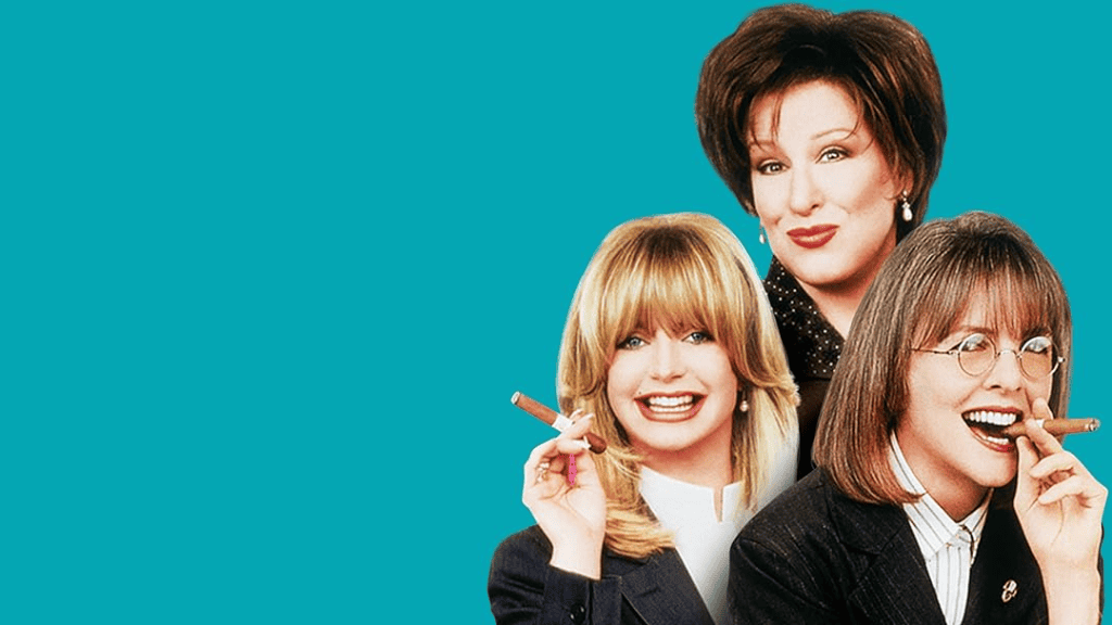 Pôster do filme O Clube das Desquitadas. Três mulheres, vestindo roupas elegantes, sorriem de forma confiante enquanto seguram charutos. O fundo é azul sólido.
