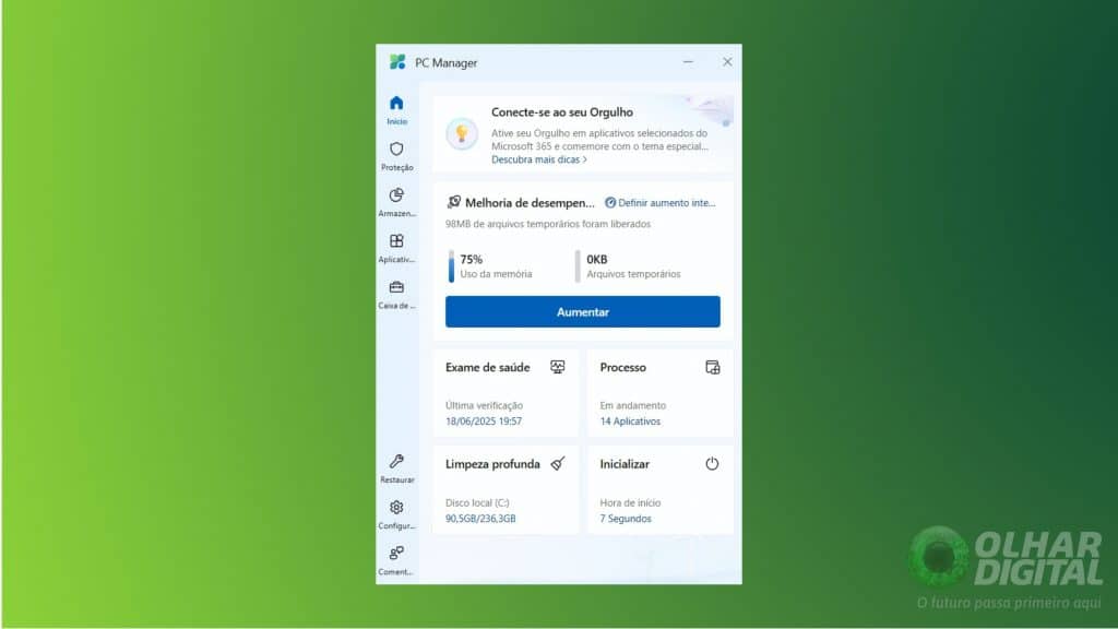 Microsoft PC Manager no Windows 11