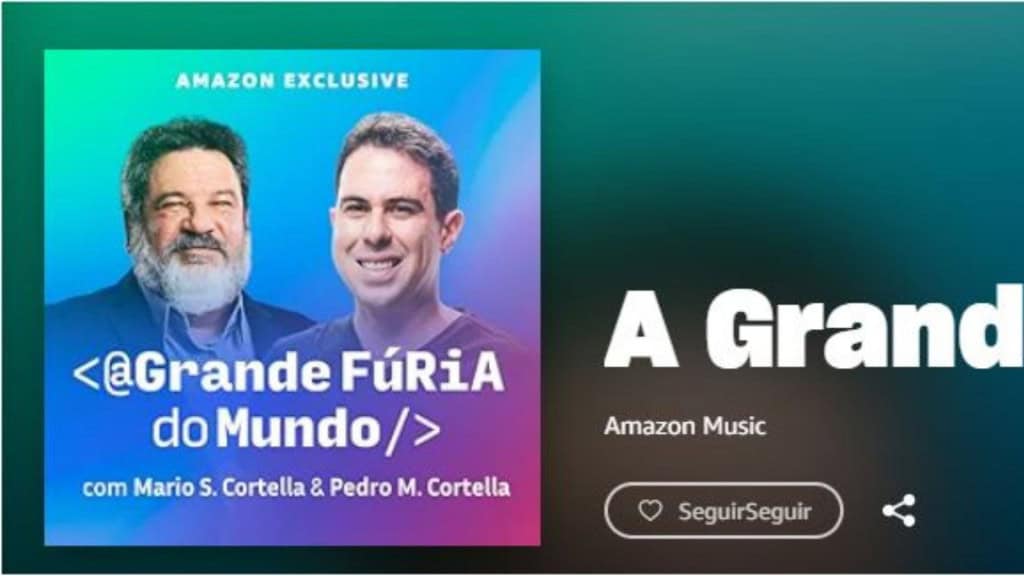 Print de tela do podcast da Grande Fúria do Mundo – Amazon Music