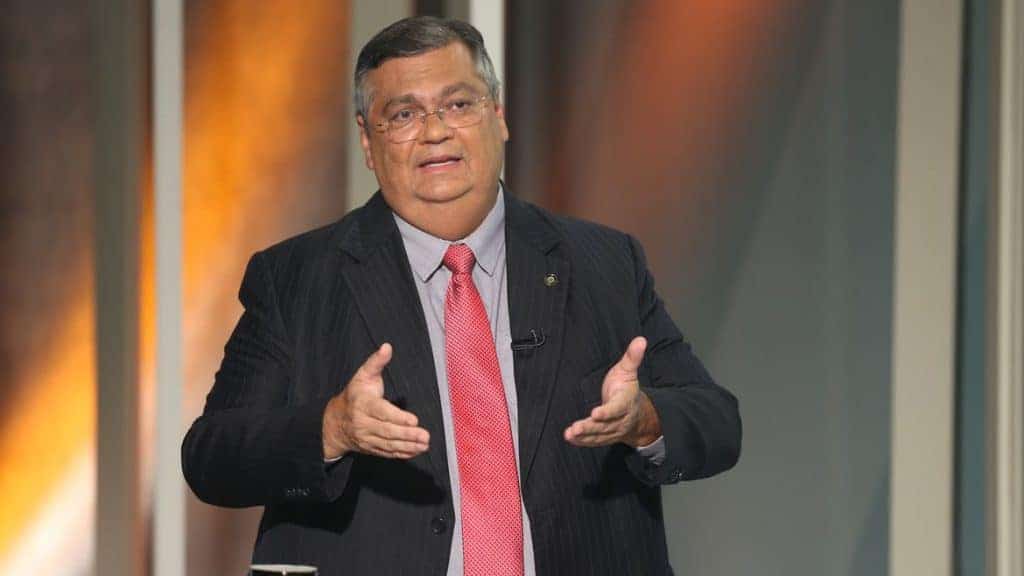 Ministro da Justiça, Flávio Dino, durante entrevista