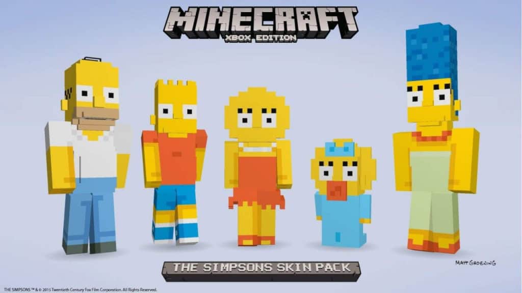 Personagens de Os Simpsons em Minecraft