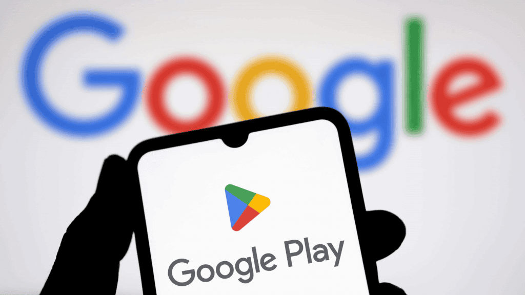 Aplicativo Google Play Store na tela do celular