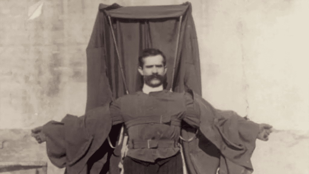 Franz reichelt e seu traje planador
