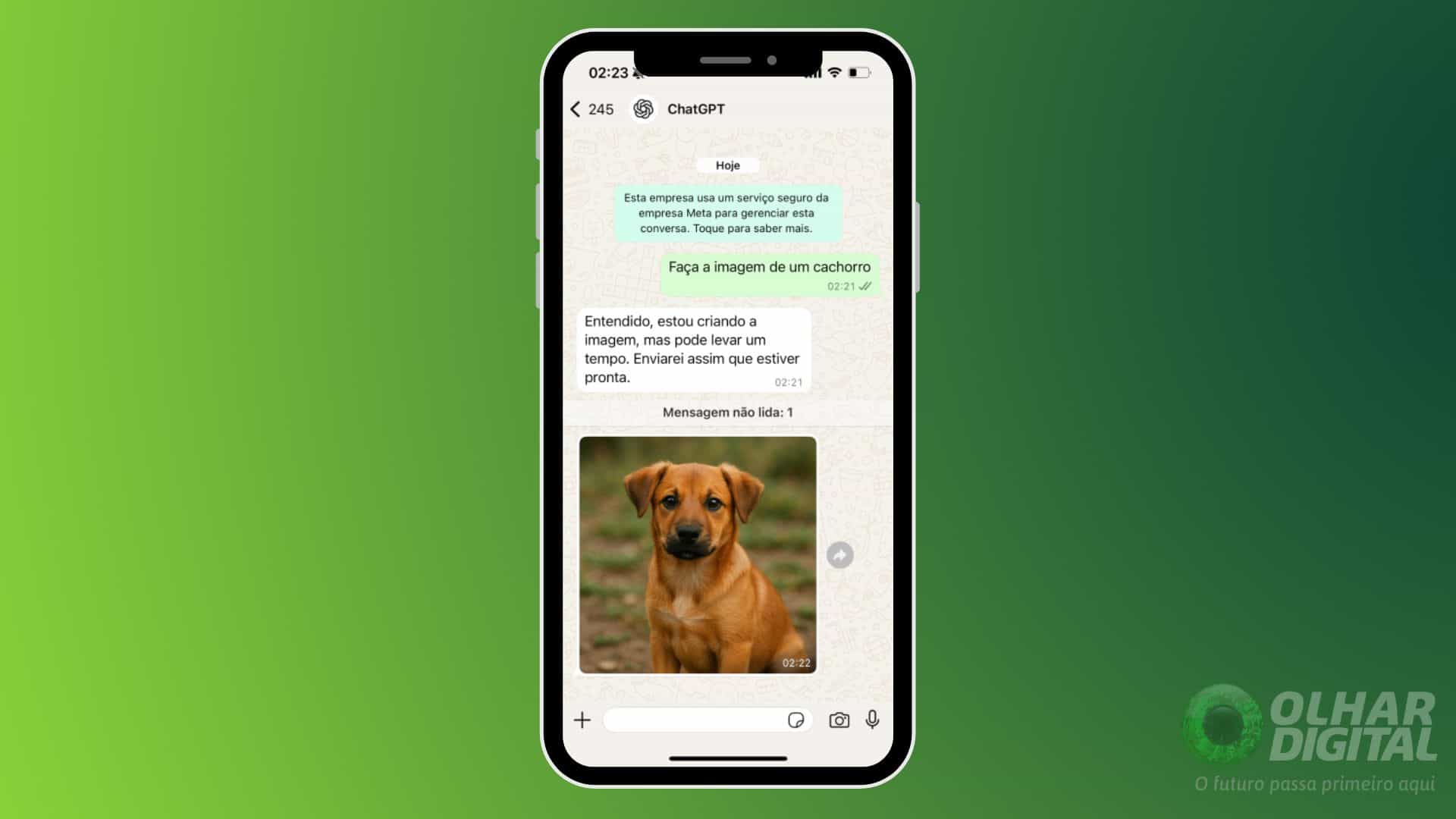 Como criar imagem com ChatGPT no WhatsApp