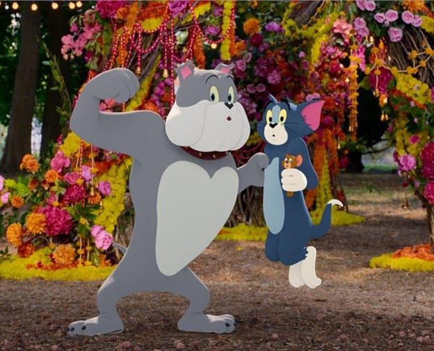 O trio Spike, Tom e Jerry é um exemplo de representação na mídia da briga entre espécies