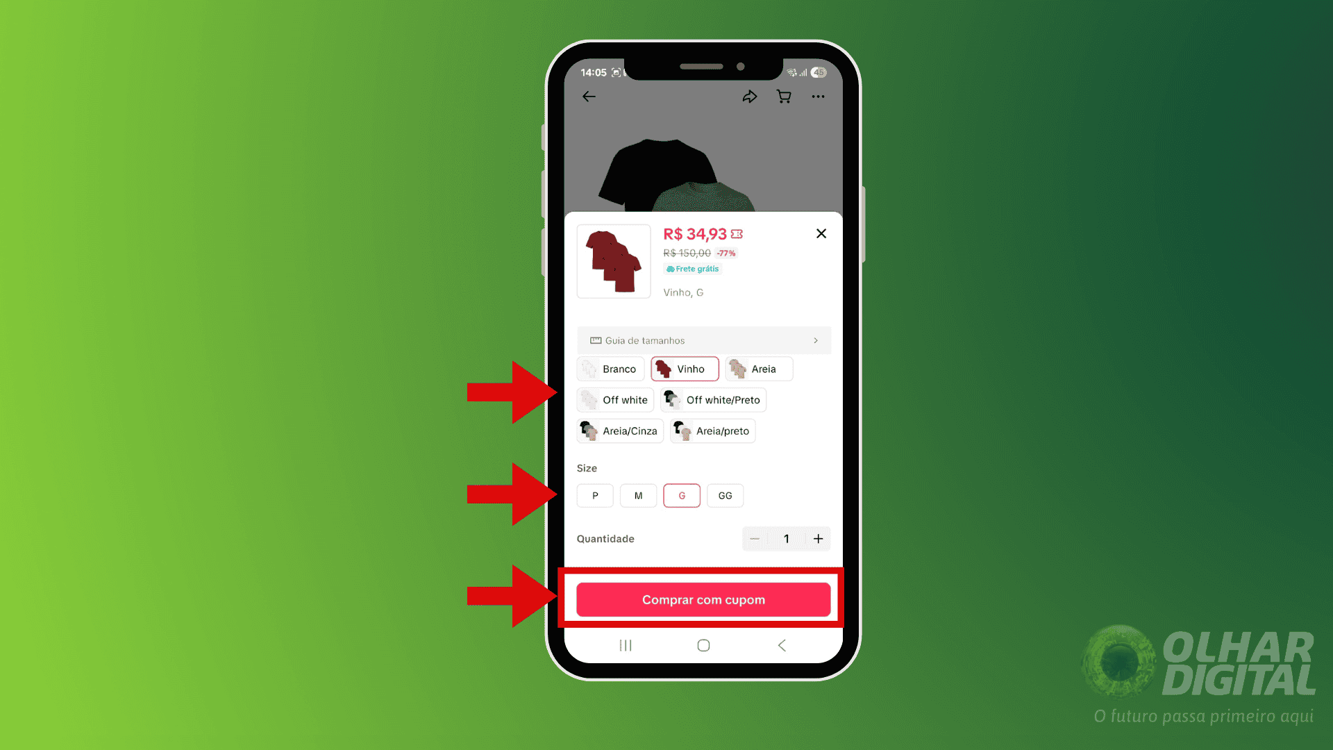 Passo 2 para comprar no TikTok Shop