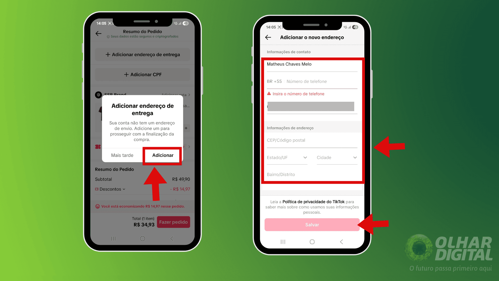 Passo 3 para comprar no TikTok Shop 