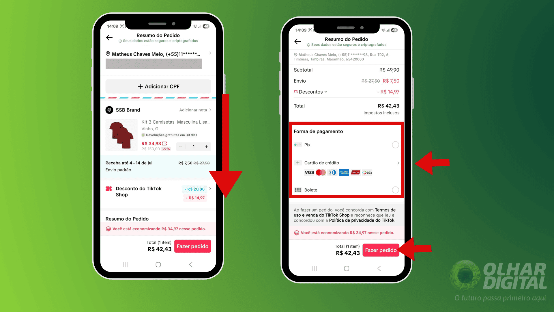 Passo 4 para comprar no TikTok Shop 