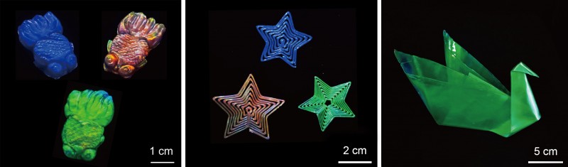 A equipe usou uma impressora 3D para moldar o material em formatos lúdicos.
