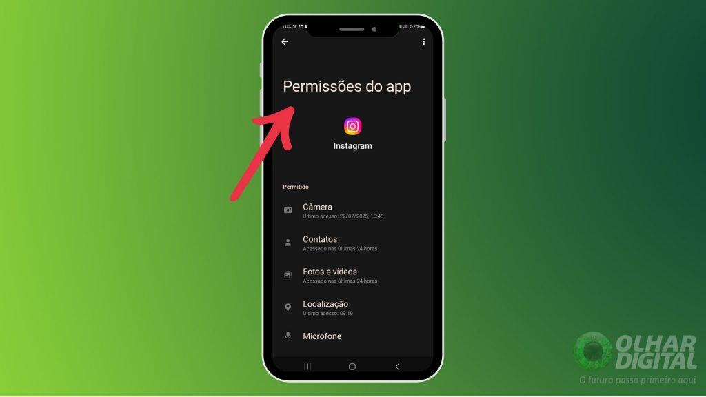 Permissão de apps